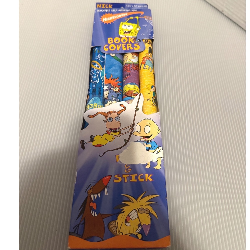 Nickelodeon Book Covers New Vintage 2001 Hey Arnold Rugrats 4pk Y2K